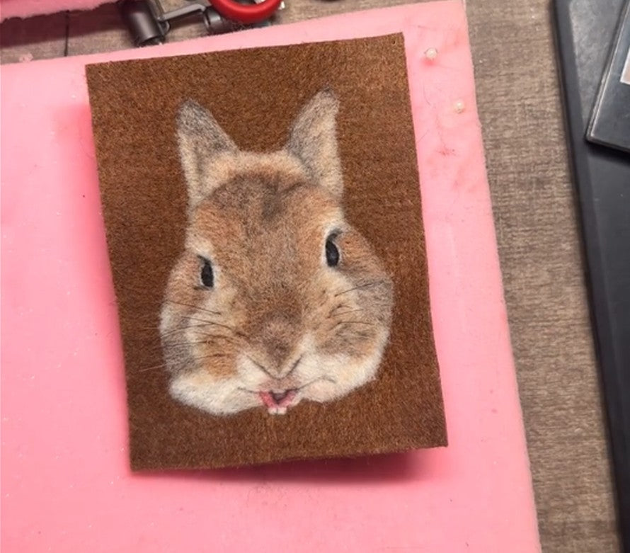 Custom Wool Felt Small Pet Charm | Needle Felted Rabbit Keychain | Personalized Gift for Small Pet Lovers