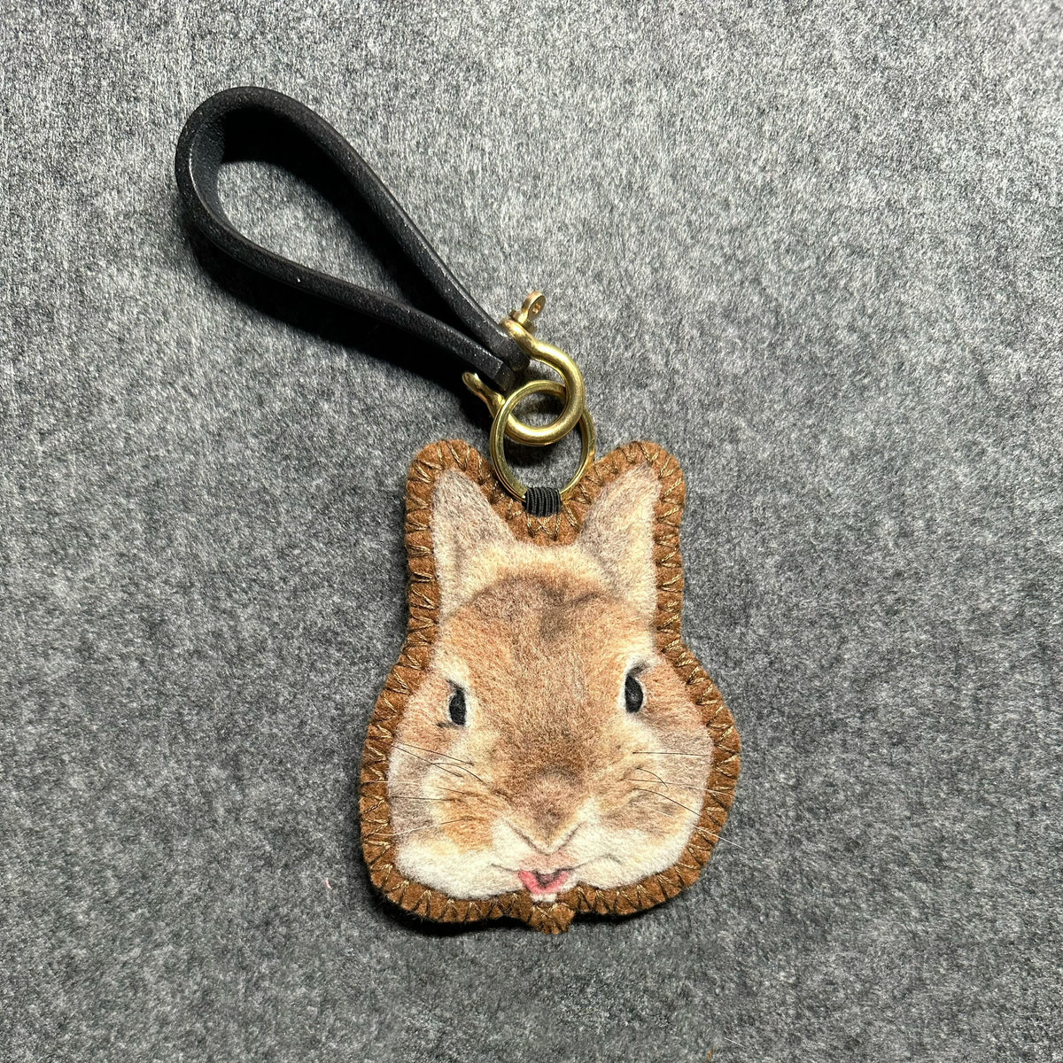 Custom Wool Felt Small Pet Charm | Needle Felted Rabbit Keychain | Personalized Gift for Small Pet Lovers