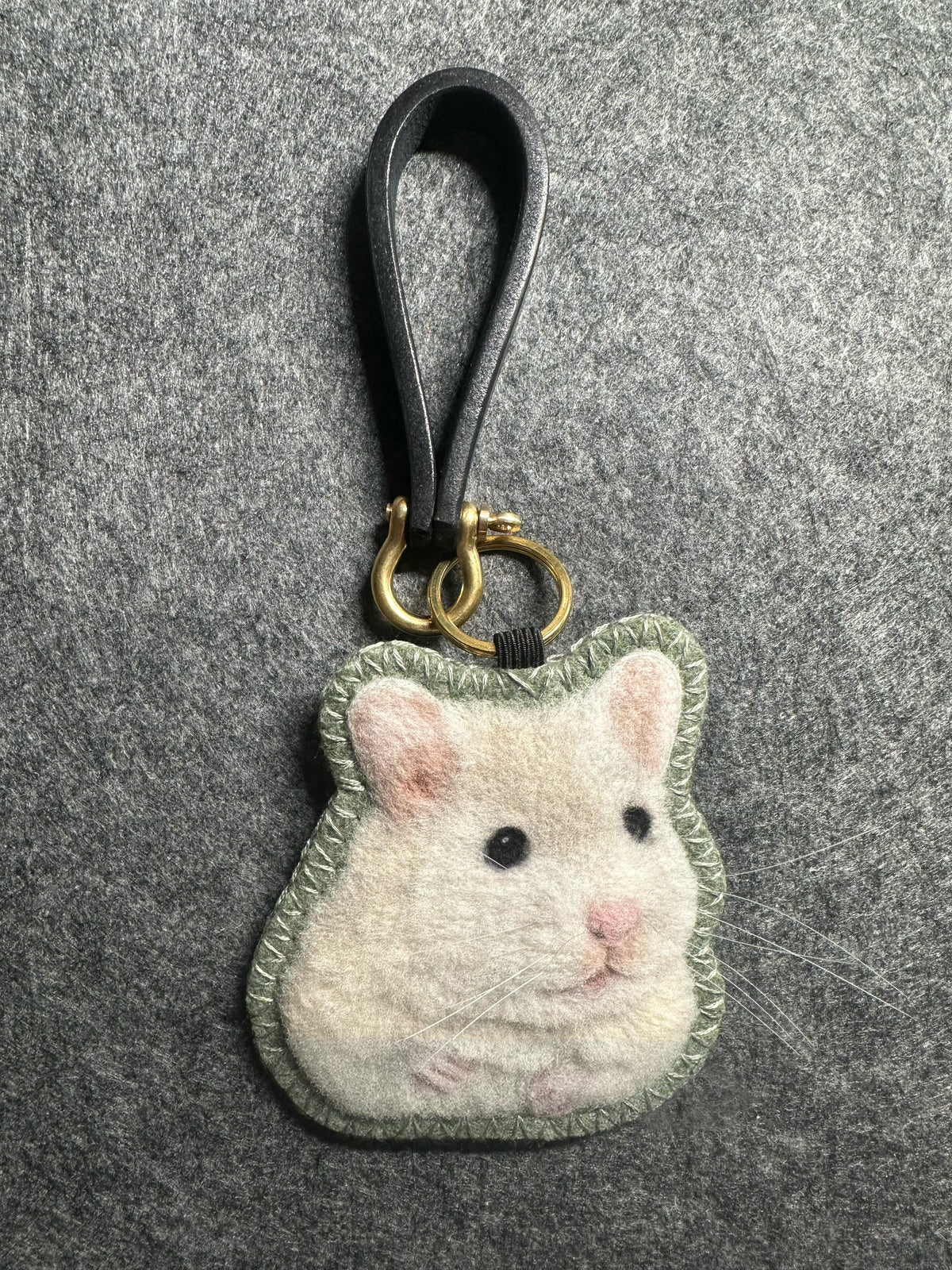 Custom Wool Felt Small Pet Charm | Needle Felted Hamster Keychain | Personalized Gift for Small Pet Lovers