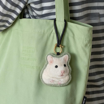 Custom Wool Felt Small Pet Charm | Needle Felted Hamster Keychain | Personalized Gift for Small Pet Lovers