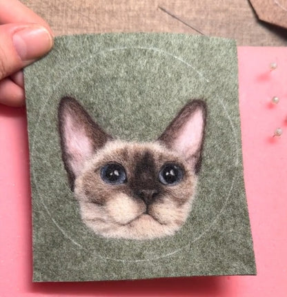 Custom Cat Bag Charm & Keychain | Custom Needle Felt Pet Portrait | Personalized Gift
