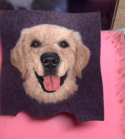 Custom Dog Portrait Felt Keychain | Needle Felted Wool Pet Charm | Handmade Pet Memorial Gift