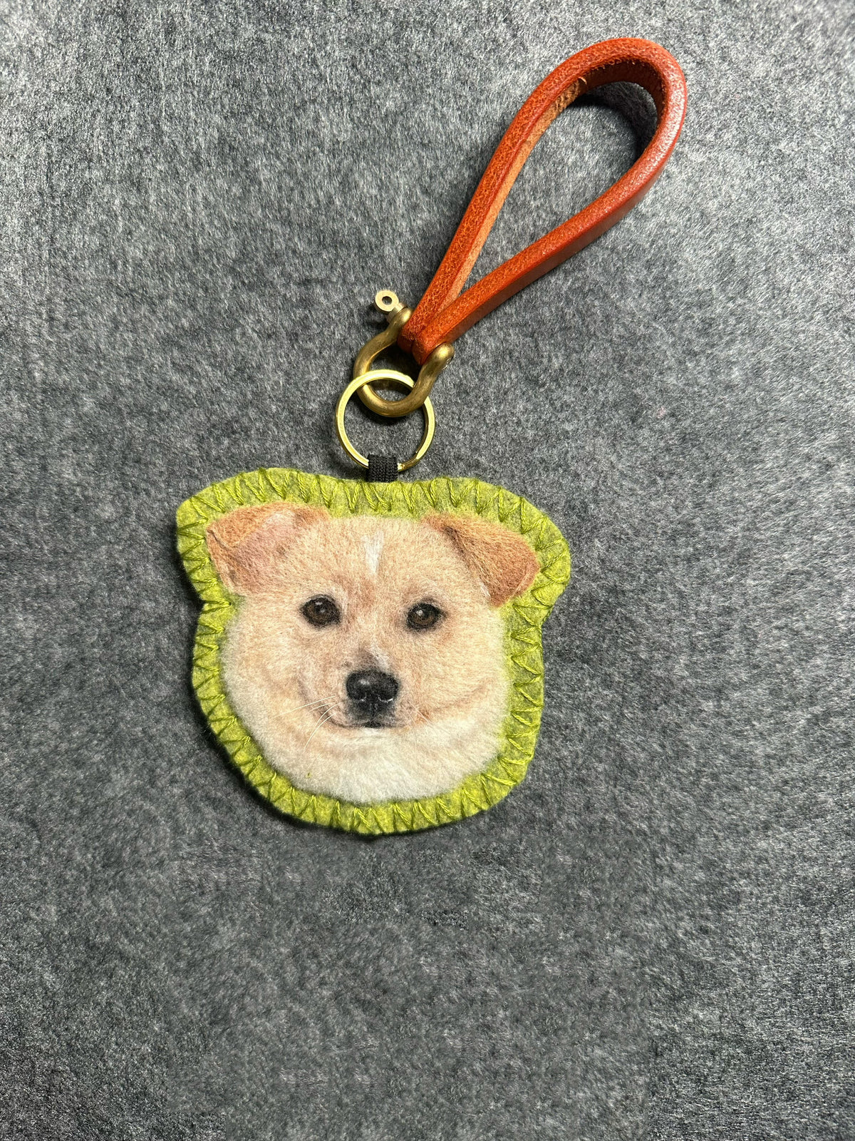 Custom Dog Portrait Keychain | Needle Felted Wool Pet Charm | Handmade Pet Memorial Gift
