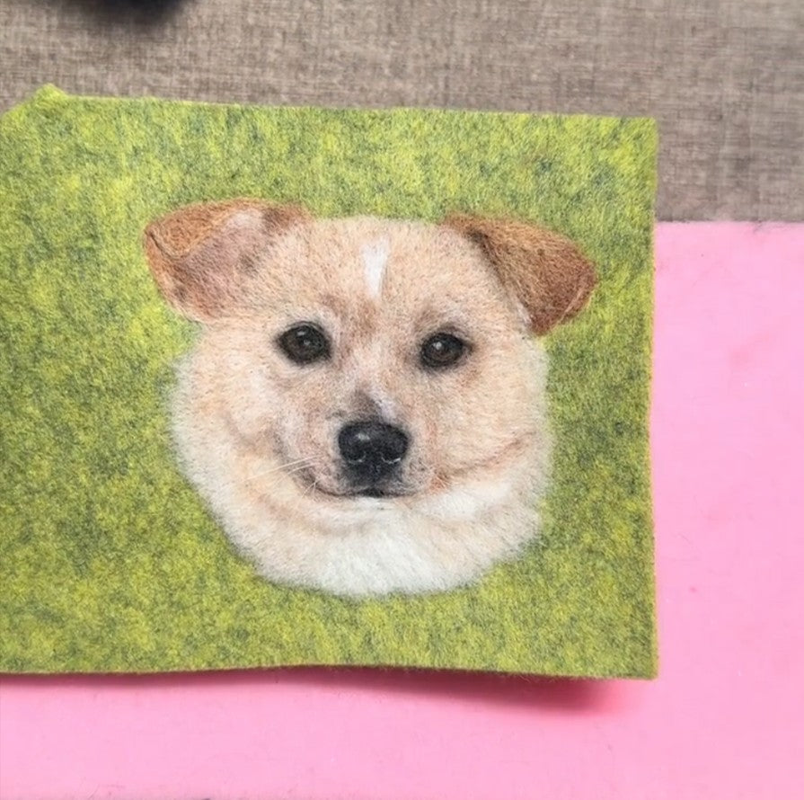 Custom Dog Portrait Keychain | Needle Felted Wool Pet Charm | Handmade Pet Memorial Gift