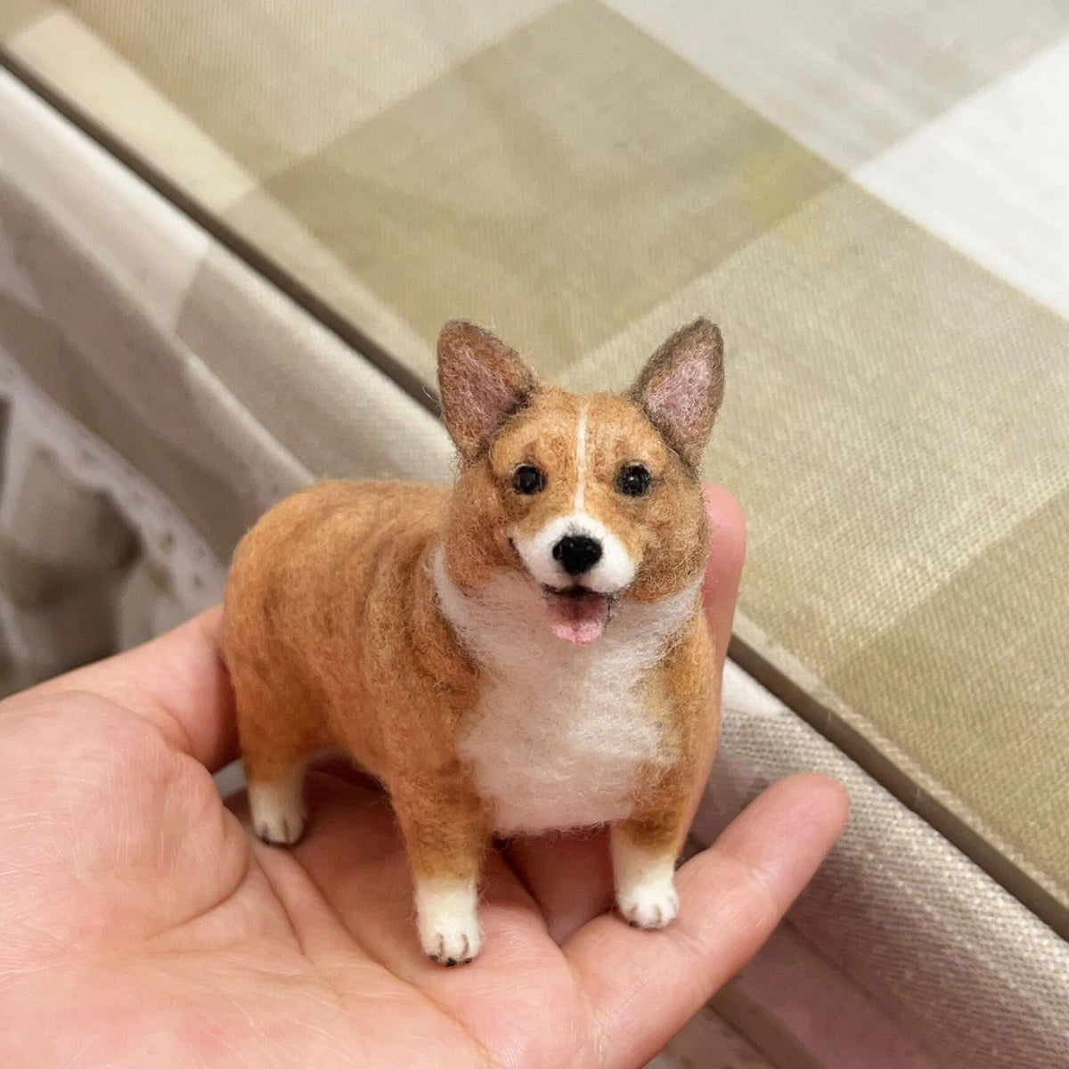Custom Needle Felted Pet Sculpture | Miniature Wool Dog Cat Figurine | Handmade 3D Animal Keepsake