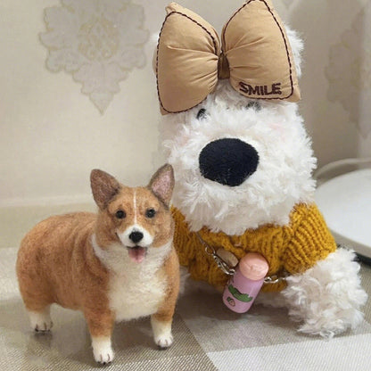Custom Needle Felted Pet Sculpture | Miniature Wool Dog Cat Figurine | Handmade 3D Animal Keepsake
