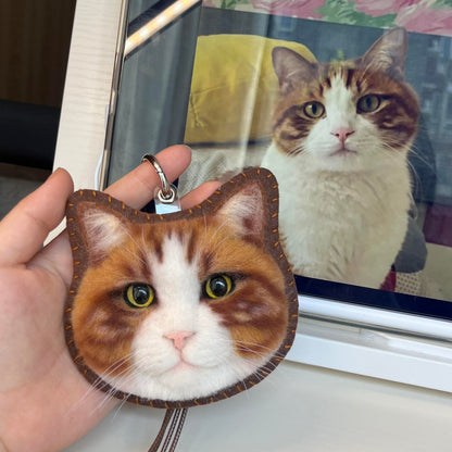 3D Needle Felted Pet Portrait Charm | Custom Wool Dog Cat Sculpture | Handmade Personalized Keepsake
