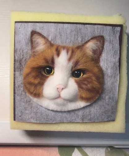 3D Needle Felted Pet Portrait Charm | Custom Wool Dog Cat Sculpture | Handmade Personalized Keepsake