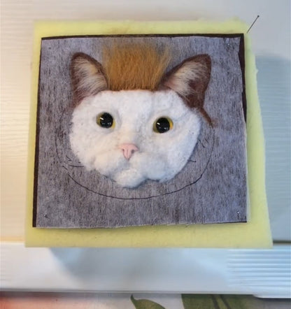 3D Needle Felted Pet Portrait Charm | Custom Wool Dog Cat Sculpture | Handmade Personalized Keepsake