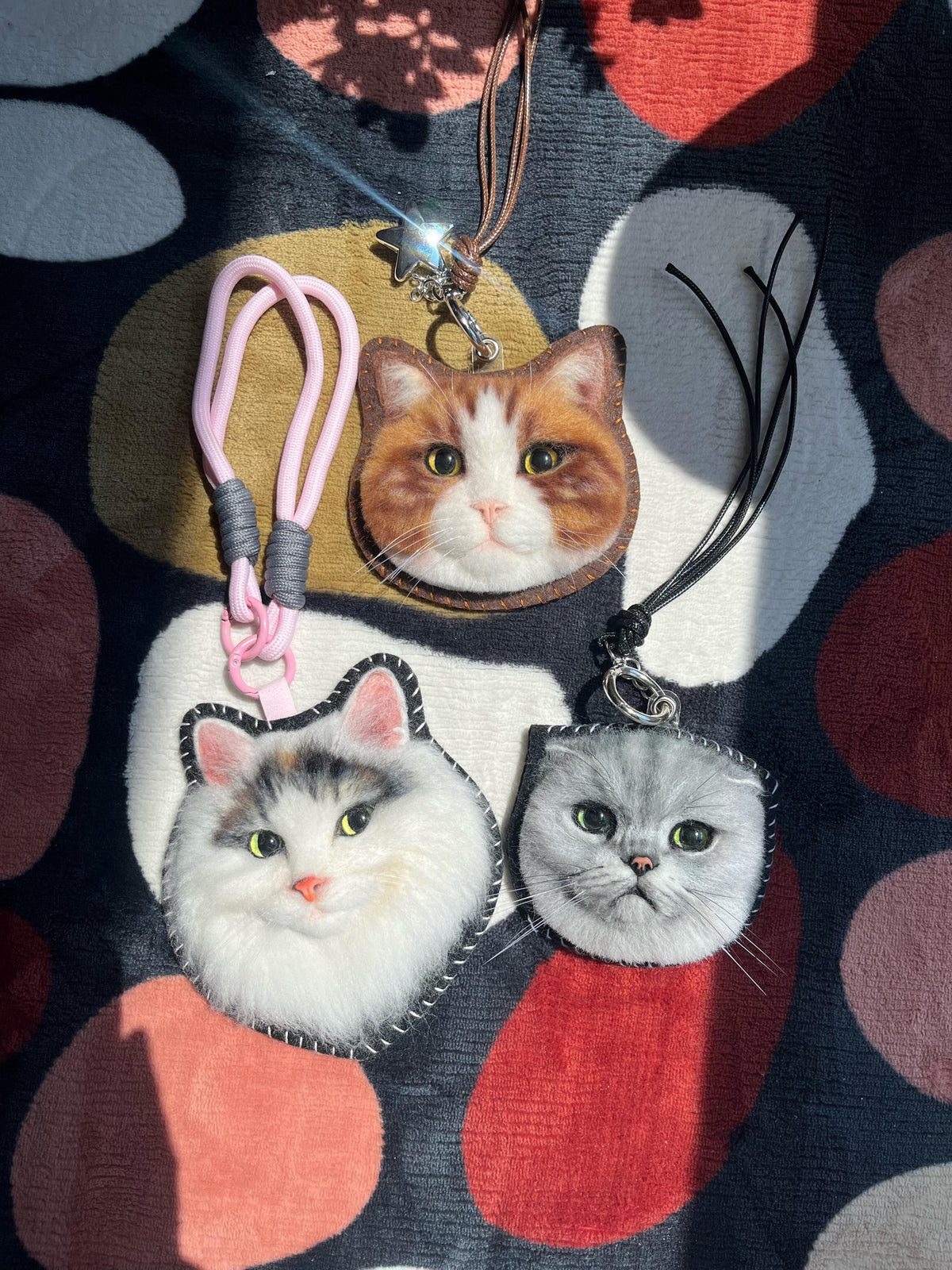 3D Needle Felted Pet Portrait Charm | Custom Wool Dog Cat Sculpture | Handmade Personalized Keepsake