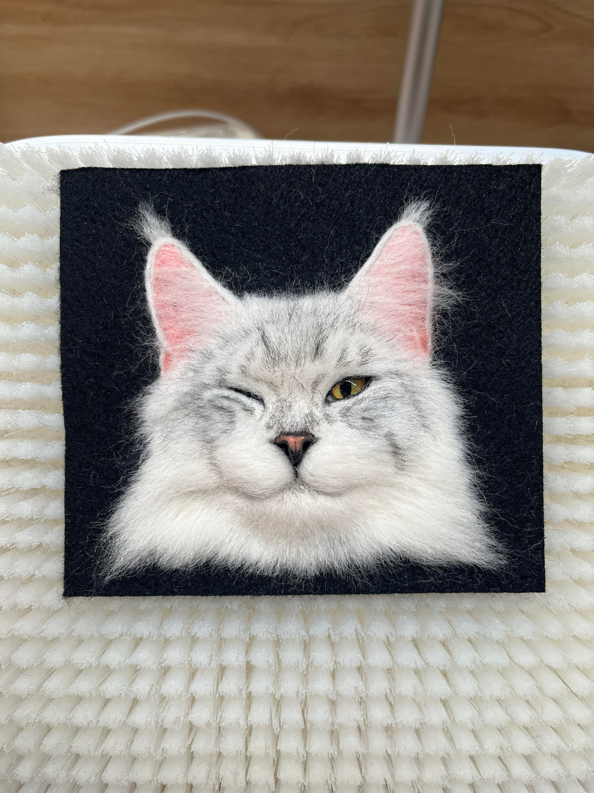 Personalized 3D Felted Cat Keychain | Handmade Wool Felt Pet Portrait | Custom Cat Lover Gift