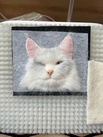 Personalized 3D Felted Cat Keychain | Handmade Wool Felt Pet Portrait | Custom Cat Lover Gift