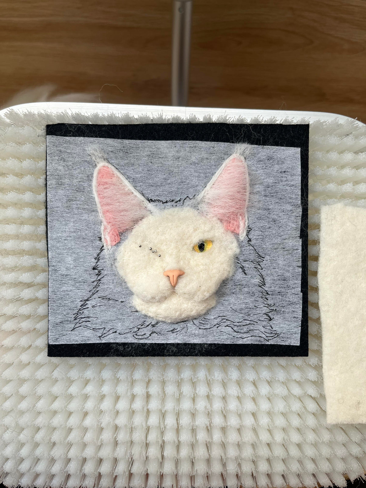 Personalized 3D Felted Cat Keychain | Handmade Wool Felt Pet Portrait | Custom Cat Lover Gift