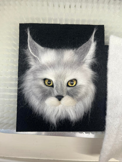 Personalized 3D Felted Pet Charm | Handmade Wool Felt Pet Portrait | Handmade Memorial Gift