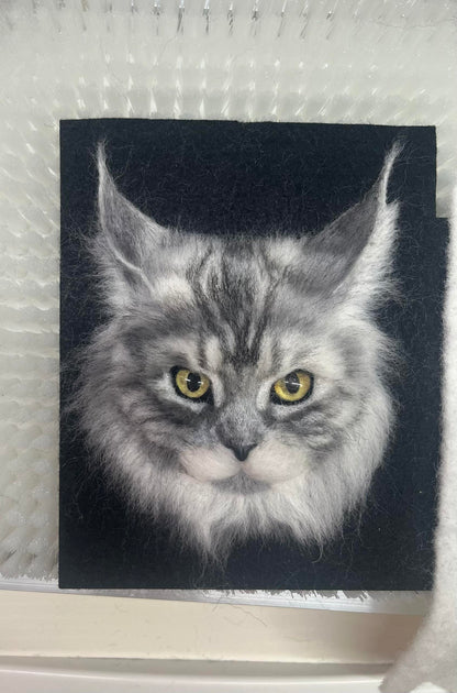 Personalized 3D Felted Pet Charm | Handmade Wool Felt Pet Portrait | Handmade Memorial Gift