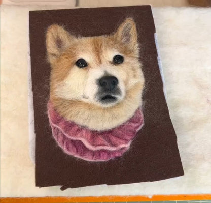 Personalized 3D Felted Dog Charm | Handmade Wool Felt Pet Portrait | Handmade Memorial Gift