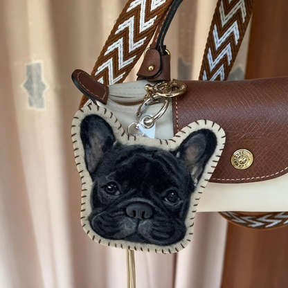 Personalized 3D Felted Dog Charm | Handmade Wool Felt Pet Portrait | Christmas Gift for Pet Lovers