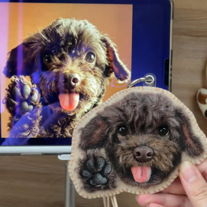 Custom 3D Pet Charm | Handmade Wool Felt Pet Portrait | Personalized Pet Keepsake