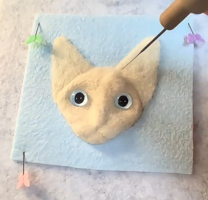 Custom 3D Cat Charm | Handmade Wool Felt Pet Portrait | Personalized Pet Keepsake Memorial Gift
