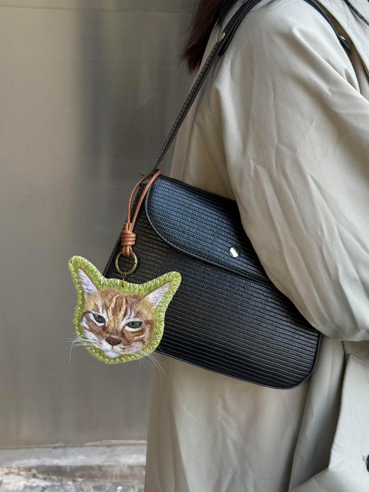 Custom Pet Portrait Felt Keychain | Needle Felted Wool Dog Cat Charm | Personalized Pet Keepsake Gift