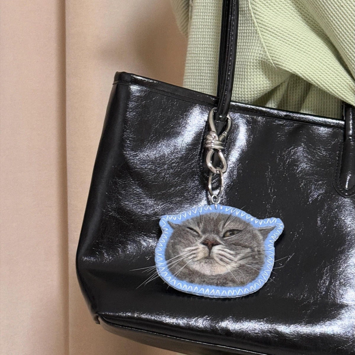 Custom Pet Bag Charm & Keychain | Handmade Wool Felt Pet Portrait | Personalized Gift