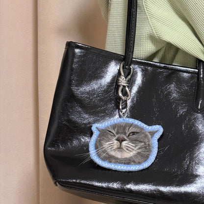 Custom Pet Bag Charm & Keychain | Handmade Wool Felt Pet Portrait | Personalized Gift