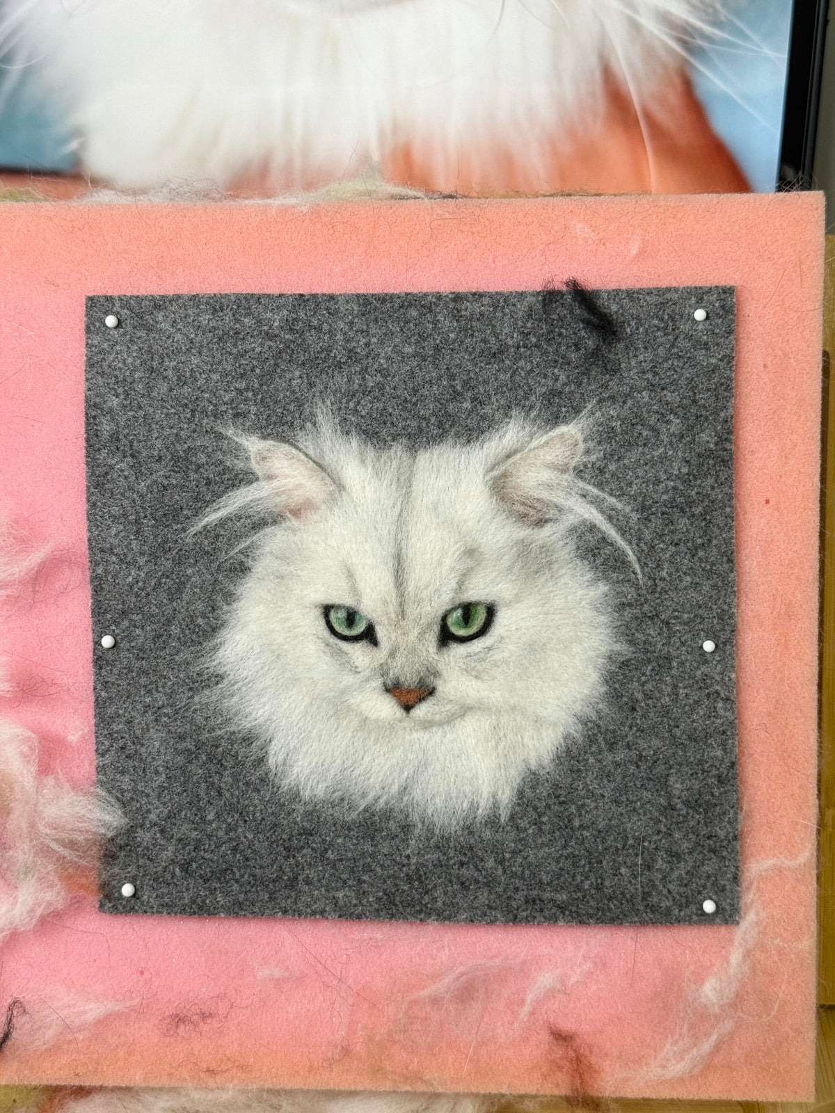 Custom Pet Bag Charm & Keychain | Handmade Wool Felt Pet Portrait | Handmade Personalized Pet Keepsake