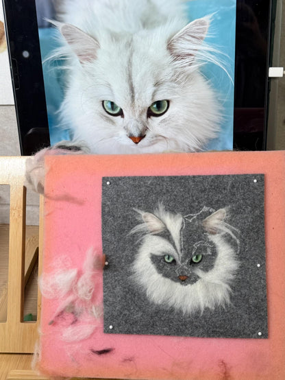Custom Pet Bag Charm & Keychain | Handmade Wool Felt Pet Portrait | Handmade Personalized Pet Keepsake