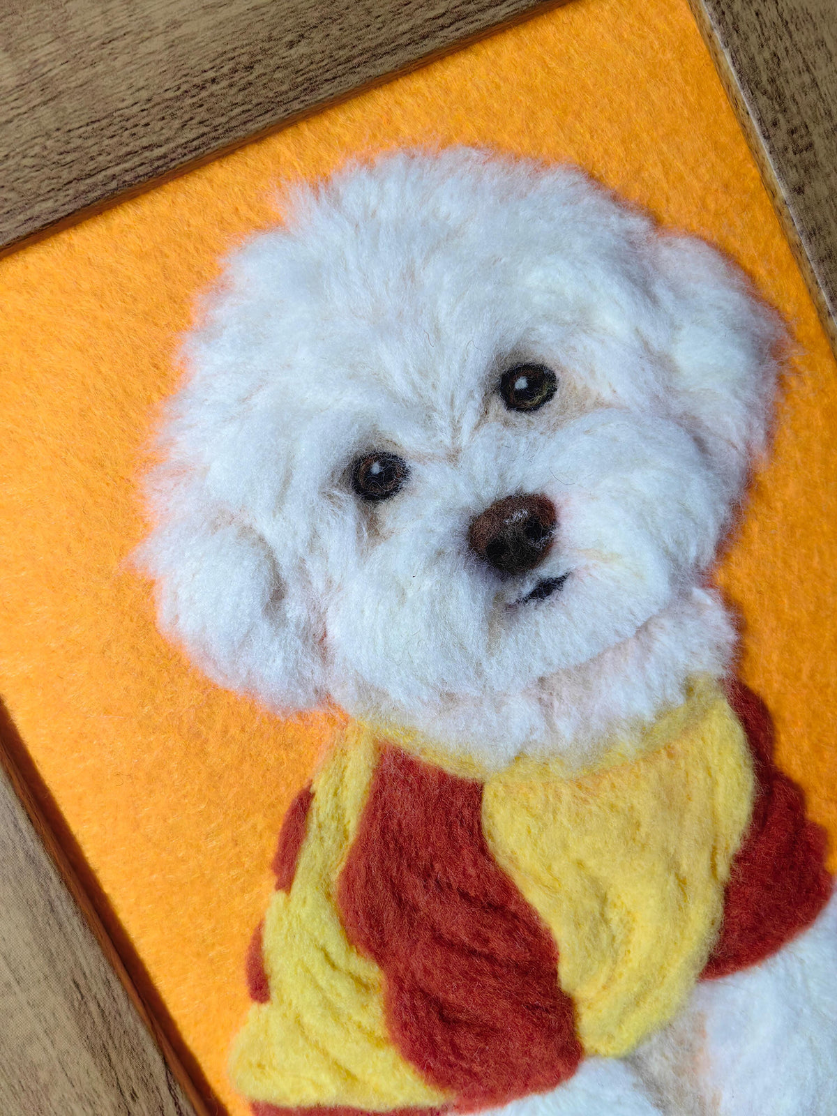 Personalized Pet Memorial Gift | Handmade Wool Felt Dog Cat Portrait | Needle Felted Pet Keepsake Gift