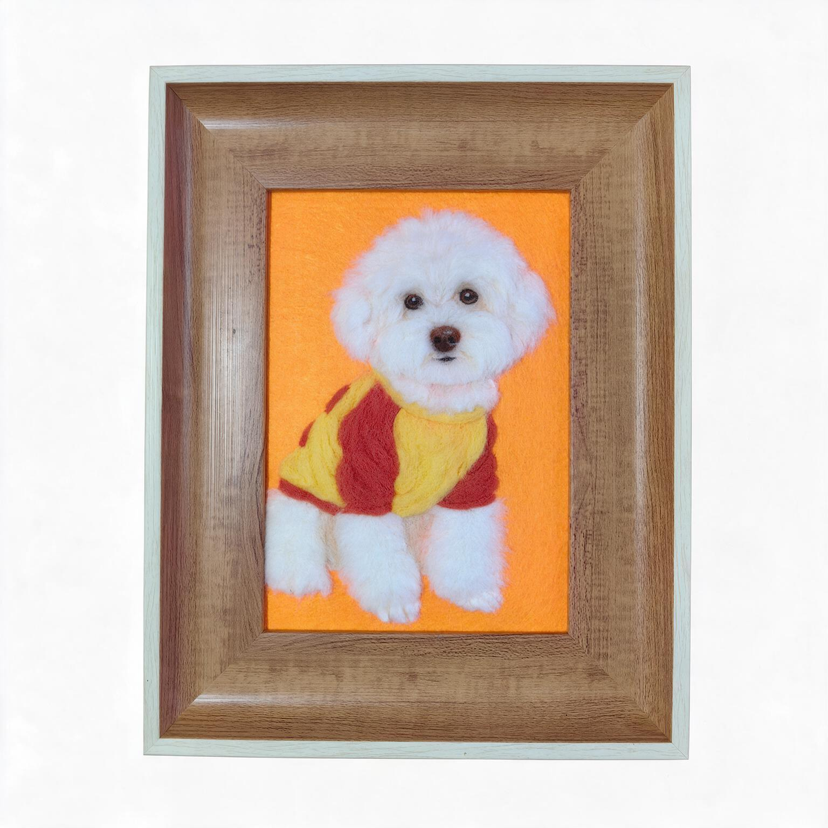 Personalized Pet Memorial Gift | Handmade Wool Felt Dog Cat Portrait | Needle Felted Pet Keepsake Gift