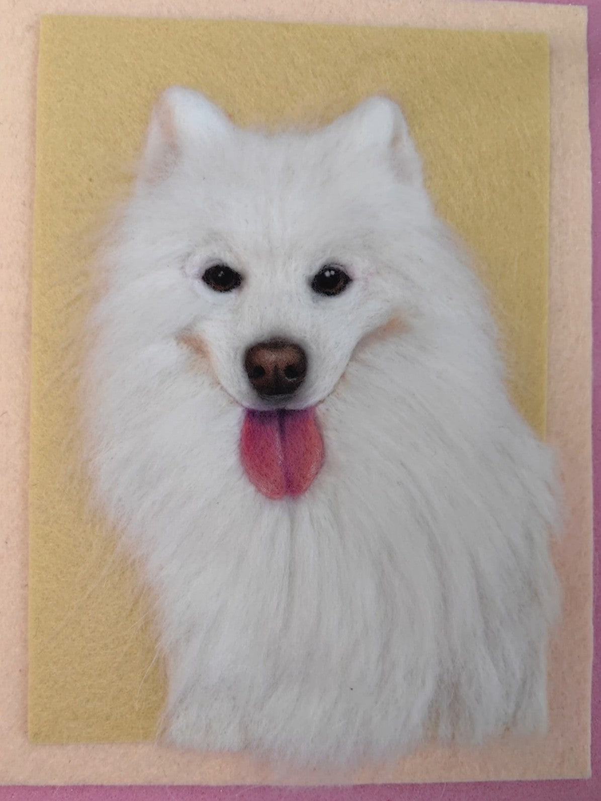 Custom Pet Portrait Frame | Handmade Wool Art Pet Portrait | Personalized Pet Keepsake Gift