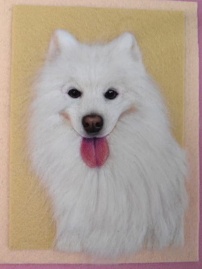 Custom Pet Portrait Frame | Handmade Wool Art Pet Portrait | Personalized Pet Keepsake Gift