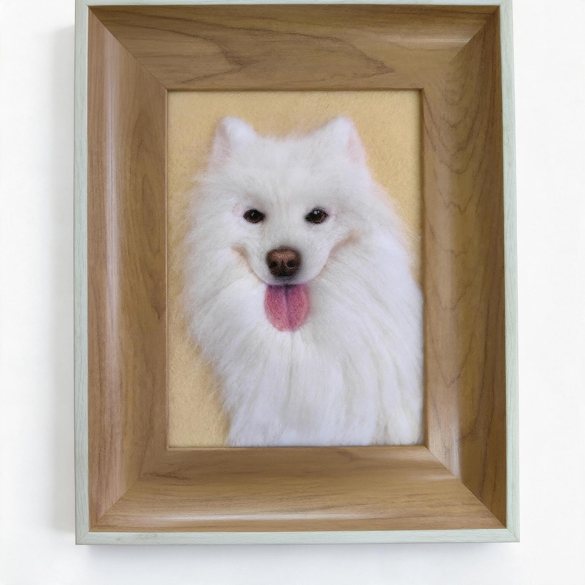 Custom Pet Portrait Frame | Handmade Wool Art Pet Portrait | Personalized Pet Keepsake Gift
