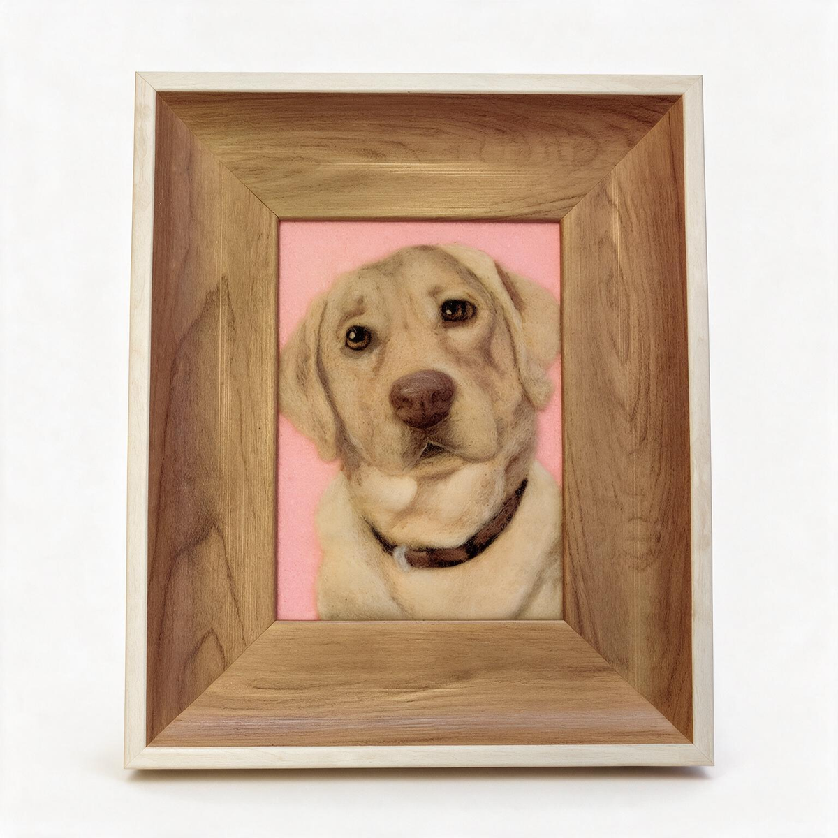 Custom Pet Portrait from Your Photo | Handmade Needle Felted Wool Art | Personalized Dog Cat Keepsake Gift