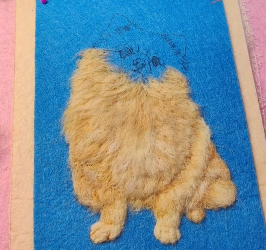 Custom Wool Felt Pet Portrait Frame | Needle Felted Dog Cat Artwork | Personalized Pet Lover Gift