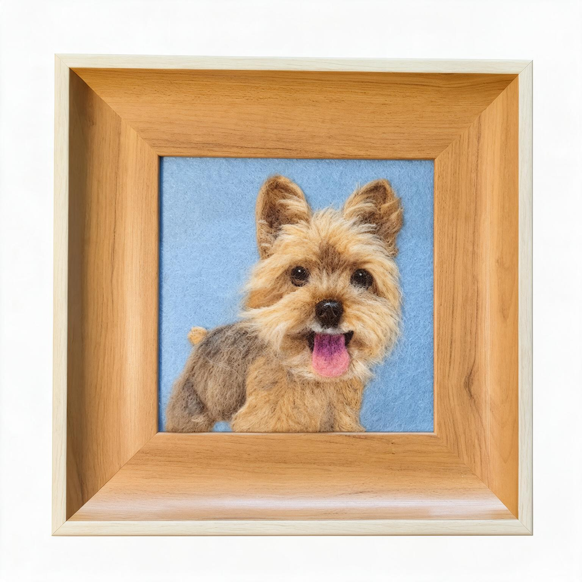Handmade Wool Felt Pet Portrait | Custom Needle Felted Dog Cat Artwork | Unique Fiber Art Wall Decor