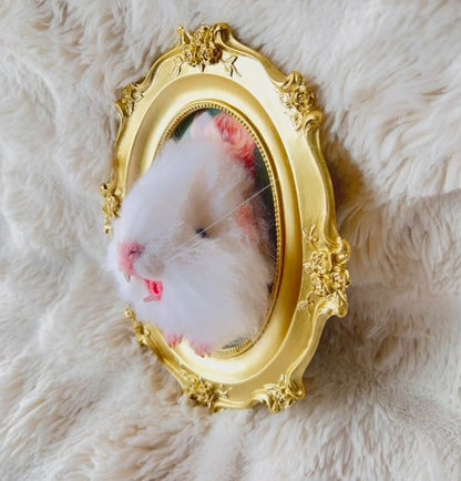 Custom 3D Felt Hamster Portrait | Handmade Needle Felted Small Pet Frame | Unique Gift For Small Pets Lovers