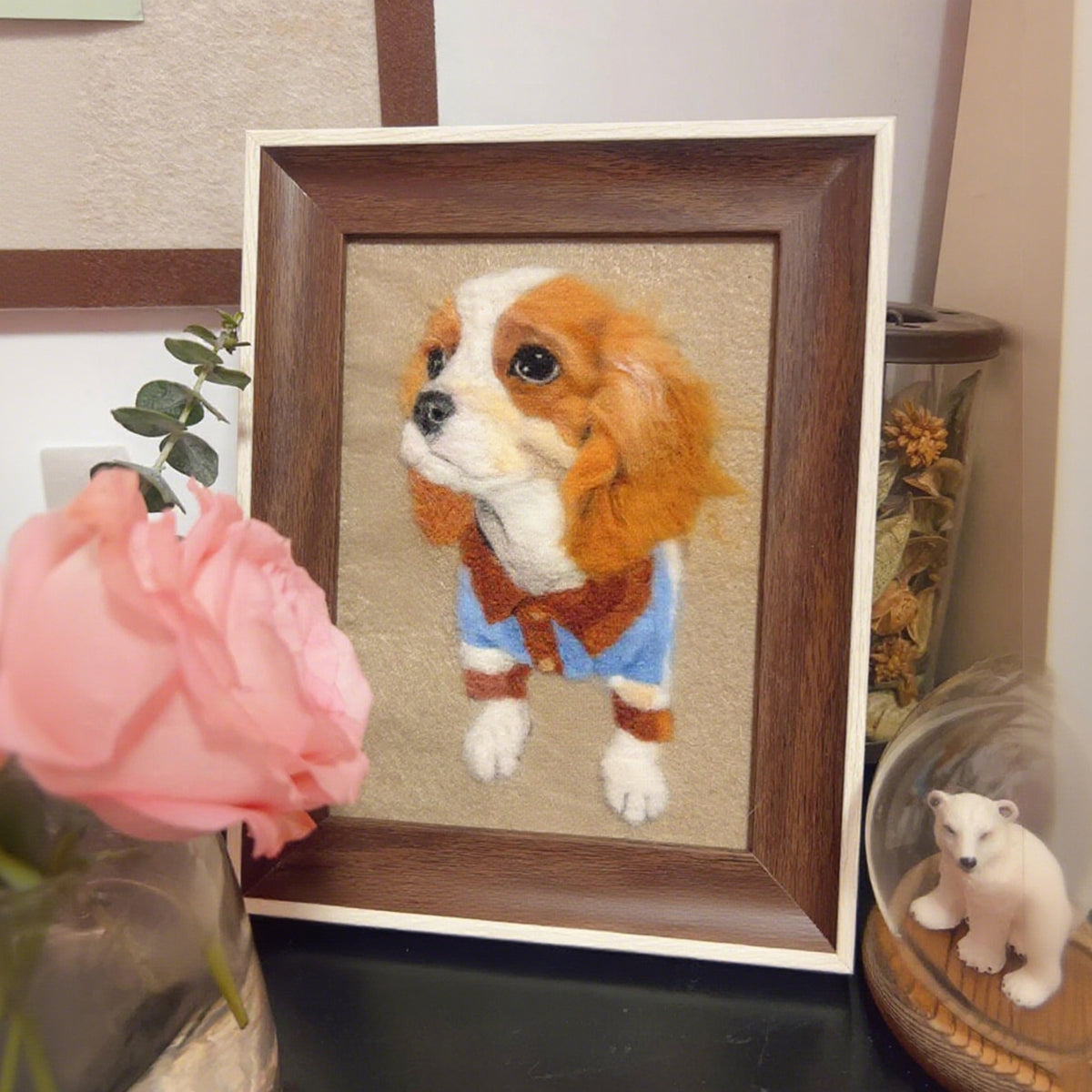 Custom Dog Portrait from Your Photo | Handmade Needle Felted Wool Art | Personalized Pet Keepsake Gift