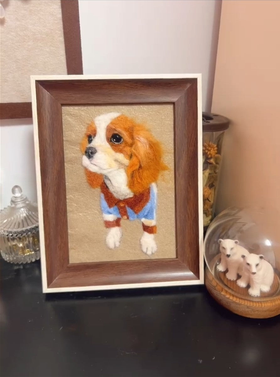 Custom Dog Portrait from Your Photo | Handmade Needle Felted Wool Art | Personalized Pet Keepsake Gift