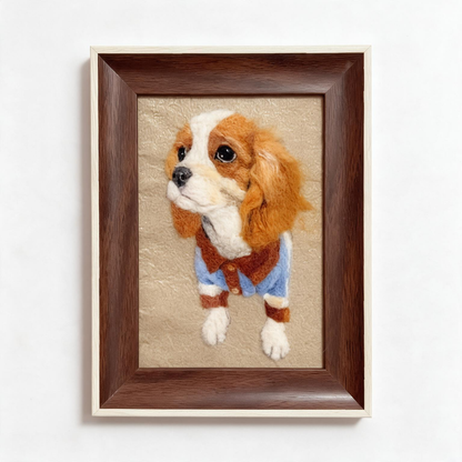 Custom Dog Portrait from Your Photo | Handmade Needle Felted Wool Art | Personalized Pet Keepsake Gift
