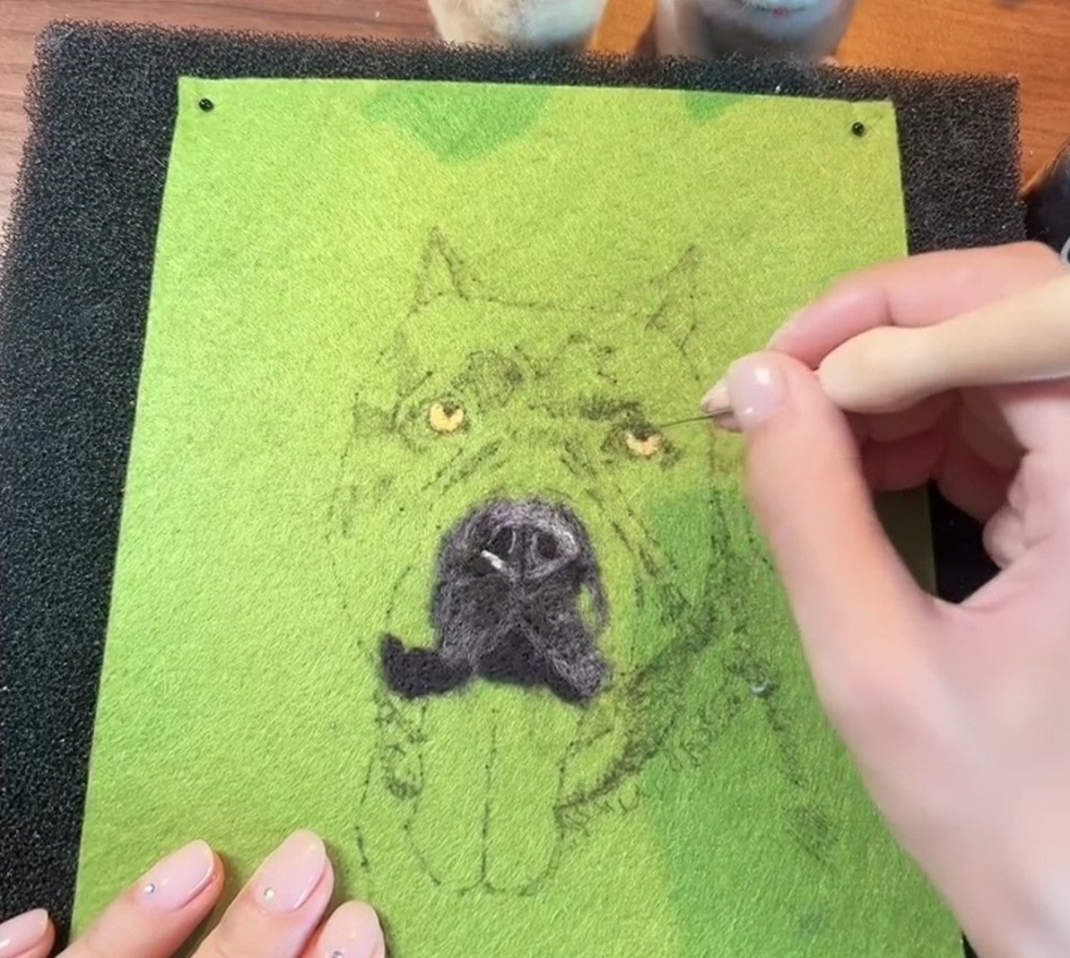 Custom Dog Portrait | Handmade Needle Felted Wool Art | Personalized Pet Keepsake Gift