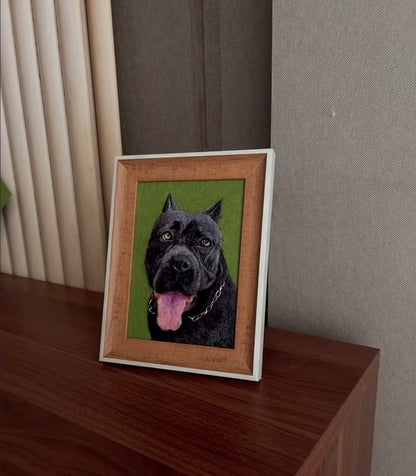 Custom Dog Portrait | Handmade Needle Felted Wool Art | Personalized Pet Keepsake Gift