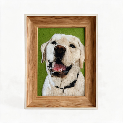 Custom Pet Portrait | Handmade Needle Felted Wool Art | Personalized Dog Keepsake Gift