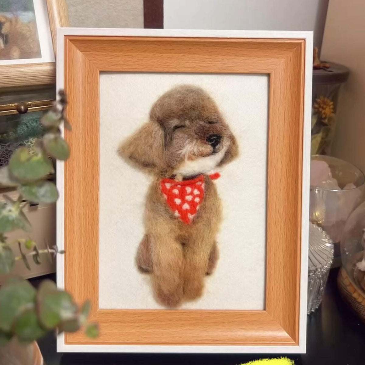 Custom Pet Portrait | Handmade Needle Felted Wool Art | Personalized Meaningful Gift for Pet Lovers