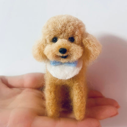 Custom Pet Sculpture | Handmade Wool Dog Cat Figurine | Christmas Gift for Pet Lovers