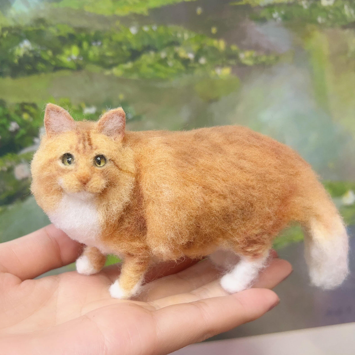 Custom Pet Sculpture | Handmade Wool Dog Cat Figurine | Christmas Gift for Pet Lovers