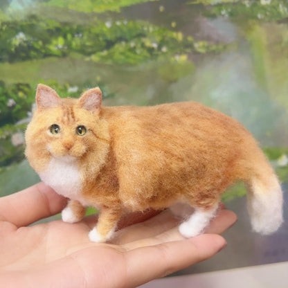 Custom Pet Sculpture | Handmade Wool Dog Cat Figurine | Christmas Gift for Pet Lovers