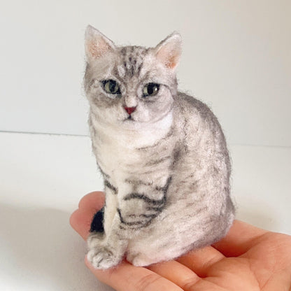 Custom Pet Sculpture | Handmade Wool Dog Cat Figurine | Christmas Gift for Pet Lovers