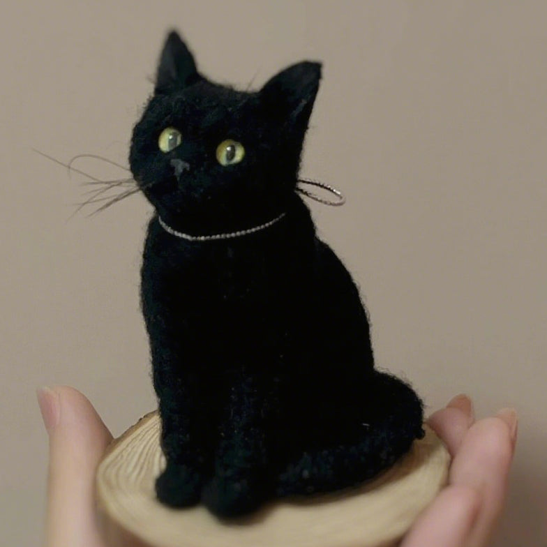 Custom Mini 3D Pet Sculpture | Handmade Wool Dog Cat Figurine | Personalized Pet Memorial Gift
