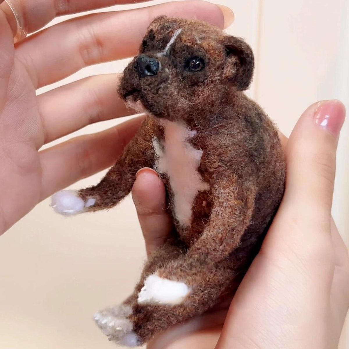 Custom Mini 3D Pet Sculpture | Handmade Wool Dog Cat Figurine | Personalized Pet Memorial Gift